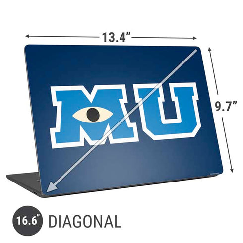 Disney Monsters University MU Logo Universal Laptop 16.6in (13.4 x 9.7in) Skin